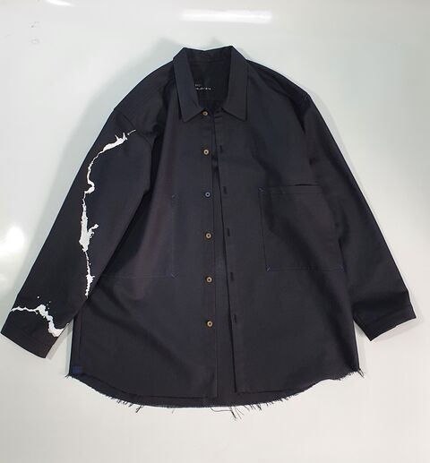 Черная рубашка из двунити Днепр