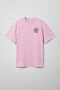 Светло-розовая оверсайз футболка ARSC с черным лого