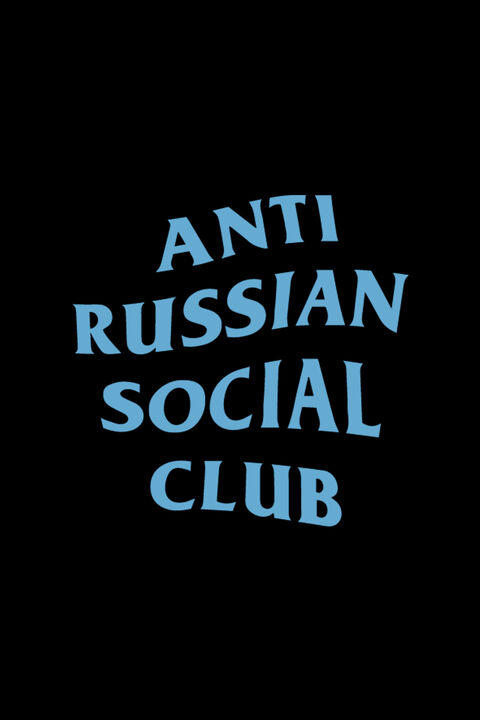 Чорна оверсайз футболка ARSC з блакитним лого