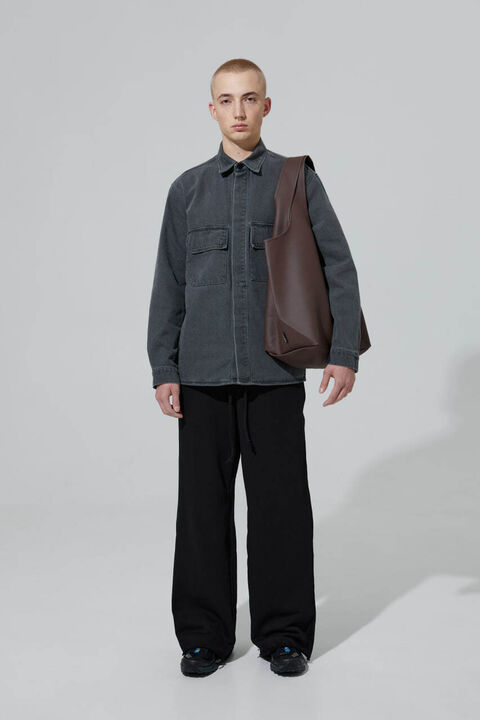 Коричневий шопер з еко-шкіри