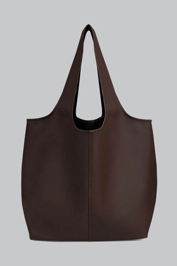 Коричневий шопер з еко-шкіри