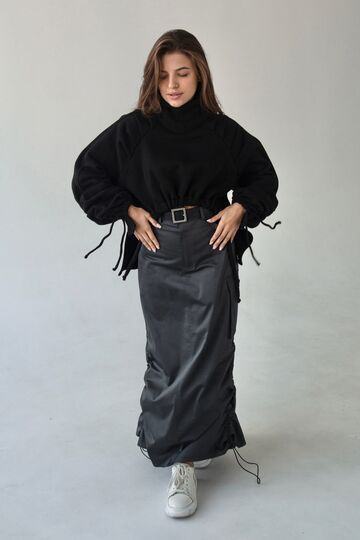 Black hoodie from a footer with fleece