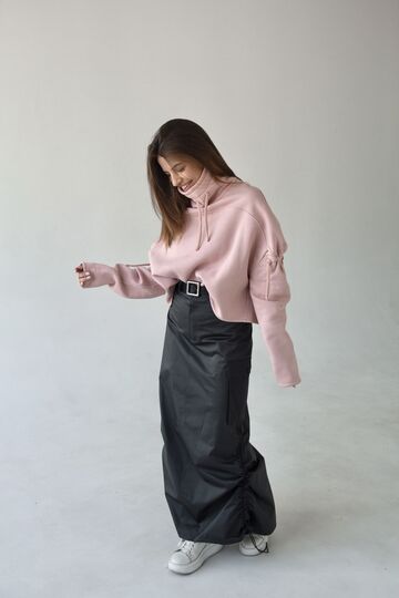 Sweatshirt from three-thread with fleece color pink powder