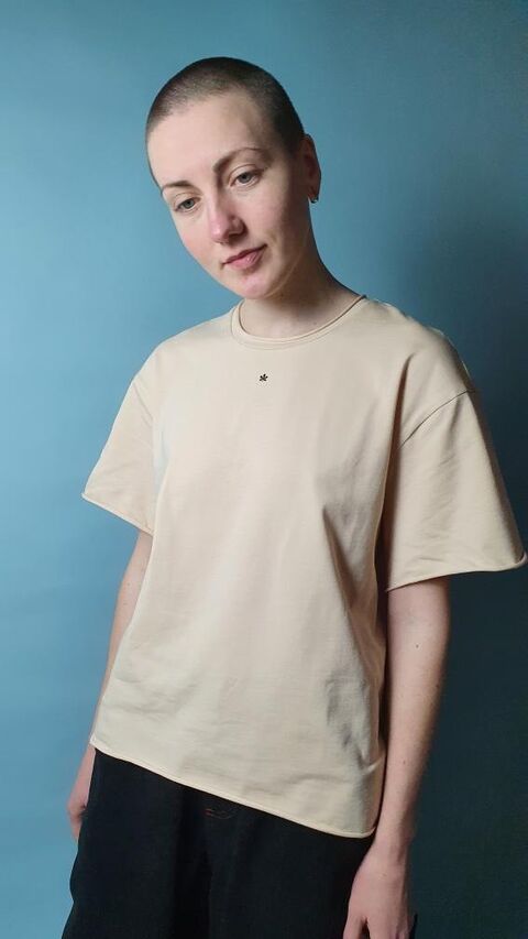 Бежева футболка "Київ" міні