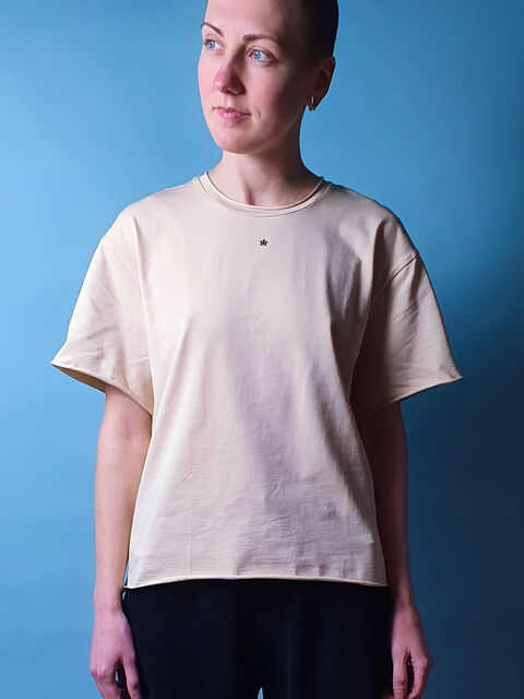 Бежева футболка "Київ" міні