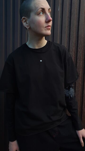 Чорна футболка "Київ" міні