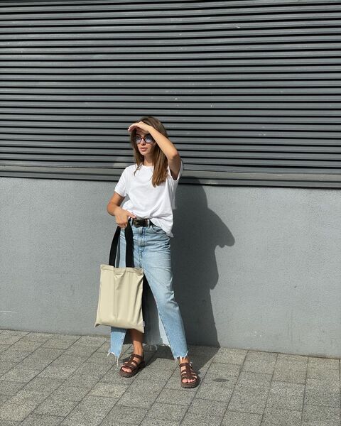 Бежевий шопер Classic bag