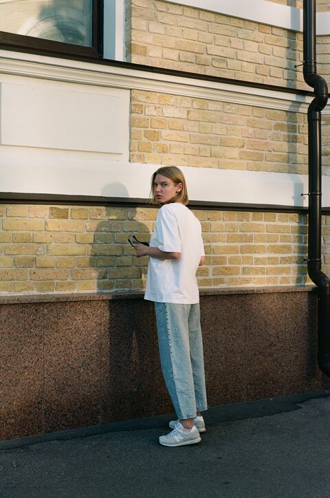 White basic T-shirt