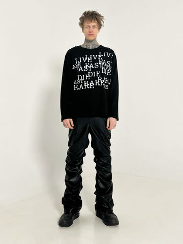 Черный лонгслив  Live Fast