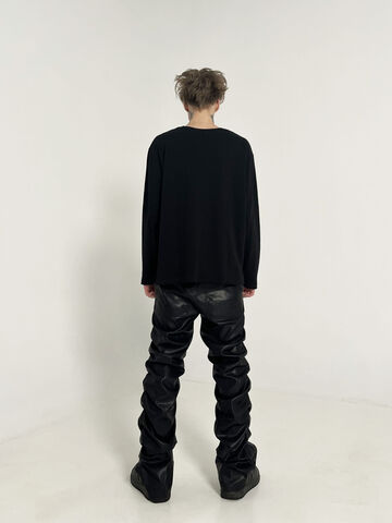 Черный лонгслив  Live Fast