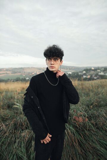 Turtleneck black "Castle"