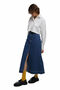 Blue midi skirt