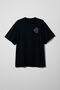 Black oversized t-shirt ARSC with lilac logo
