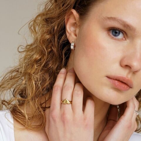 Сережки Simple з лінією