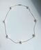 Necklace with white round pearls