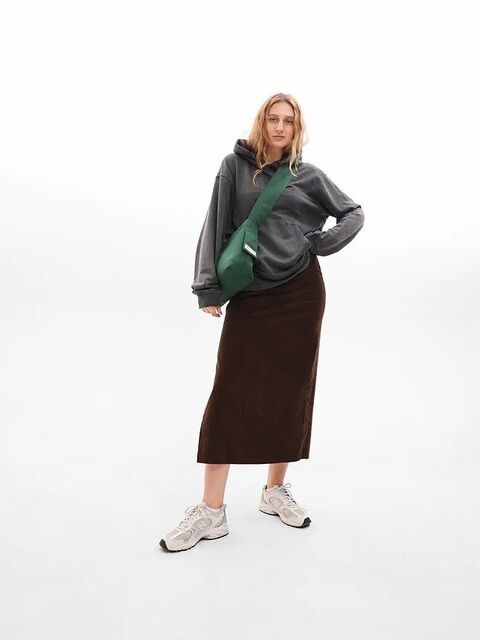 Зеленый шоппер с фиксированной ручкой