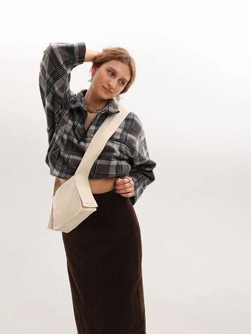 Молочний шопер зі сталою ручкою