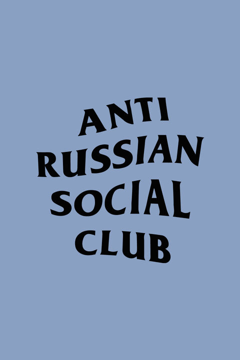 Блакитна оверсайз футболка ARSC з чорним лого