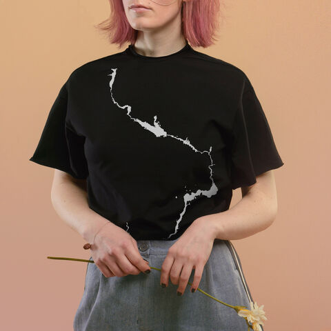 Чорна футболка "Дніпро 1" (без назв міст)