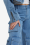 Светло-голубые джинсы карго