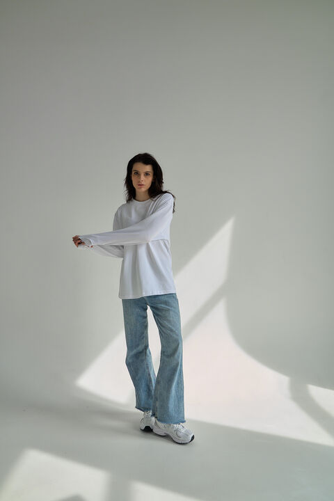 Белый лонгслив