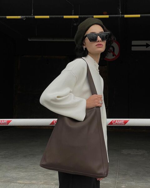 Коричневий шопер Triangle Mini