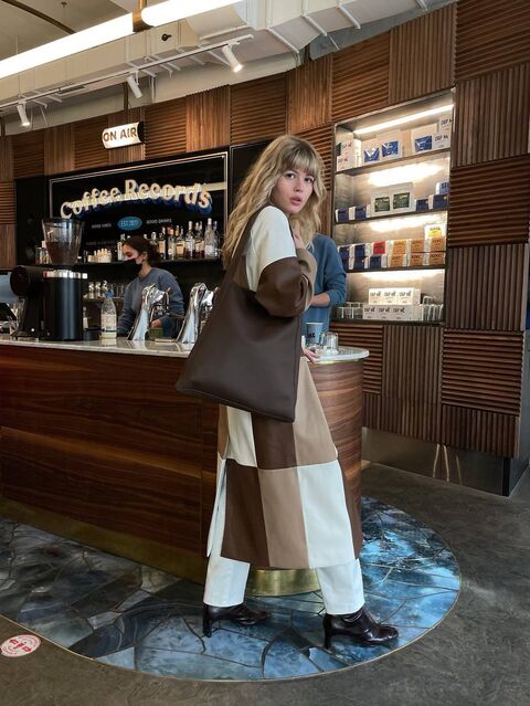 Коричневий шопер Triangle Mini