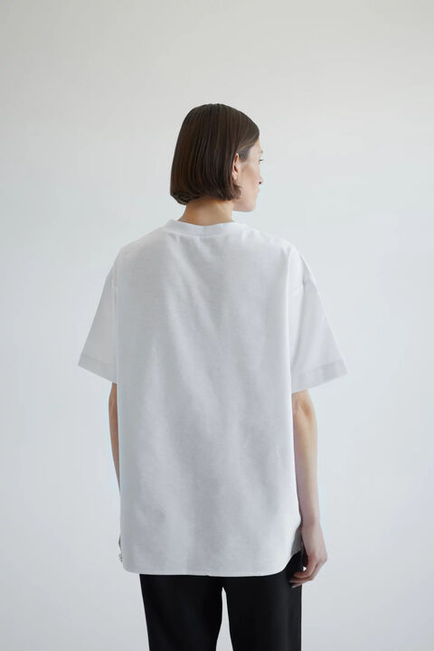 Біла лляна футболка Smiley