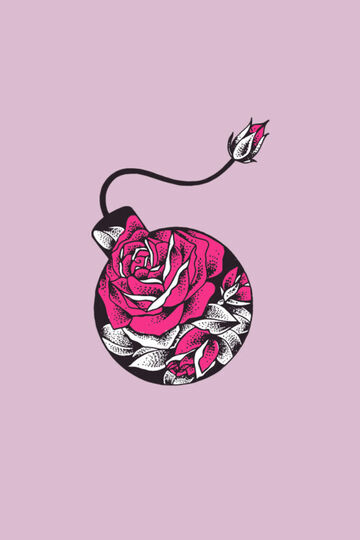 Рожева оверсайз футболка Rose Bomb x Nataliya Silver