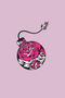 Розовая оверсайз футболка Rose Bomb x Nataliya Silver