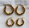 Earrings Rings L with gilding