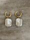 Earrings with rectangular baroque pearls