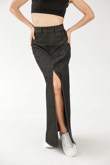 Gray denim skirt