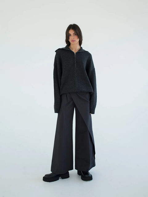 Graphite palazzo pants