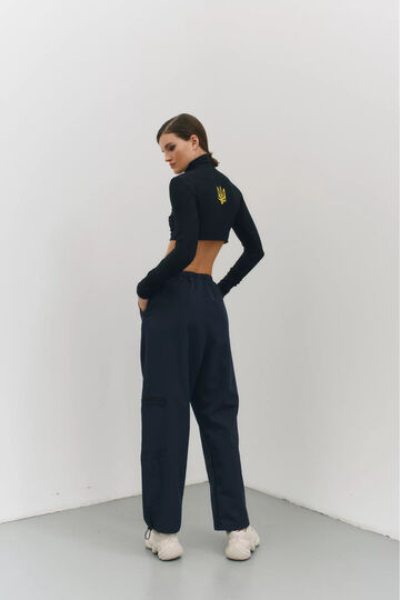 Темно-сині штани карго