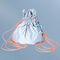 Gray reflective bag with orange rope
