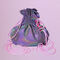 Purple reflective bag with bright pink rope