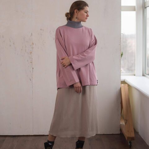 Рожевий світшот Oval Neck