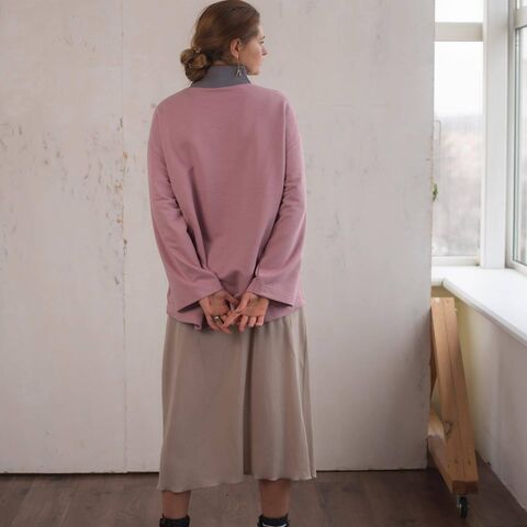 Рожевий світшот Oval Neck