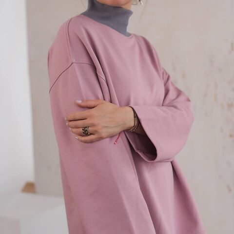 Рожевий світшот Oval Neck