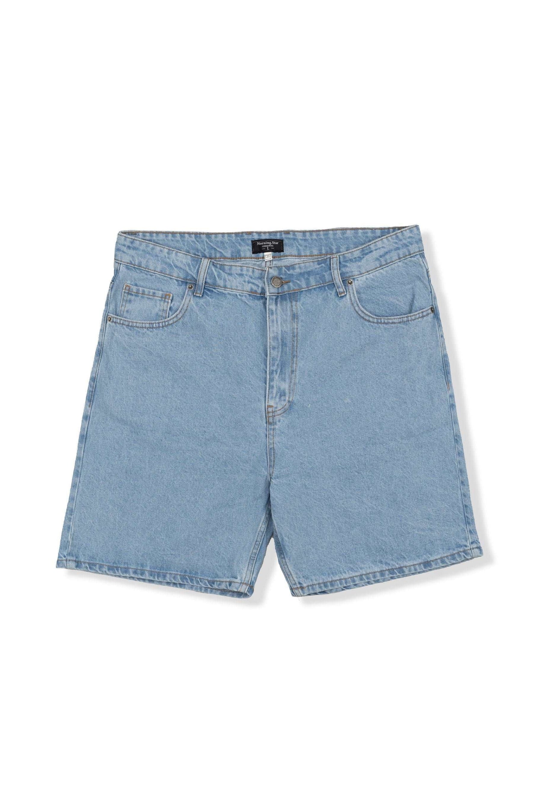Light blue denim shorts