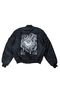 Black bomber jacket MA-1 with print Jump Rope