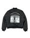 Black bomber jacket MA-1 with print Without Warning