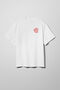 White oversized t-shirt ARSC with red logo