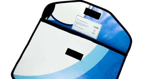 Blue with a white stripe cover for a laptop Piban 13