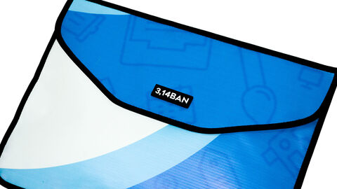 Blue with a white stripe cover for a laptop Piban 13