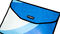 Голубой с белой полосой чехол для ноутбука Пибан 13