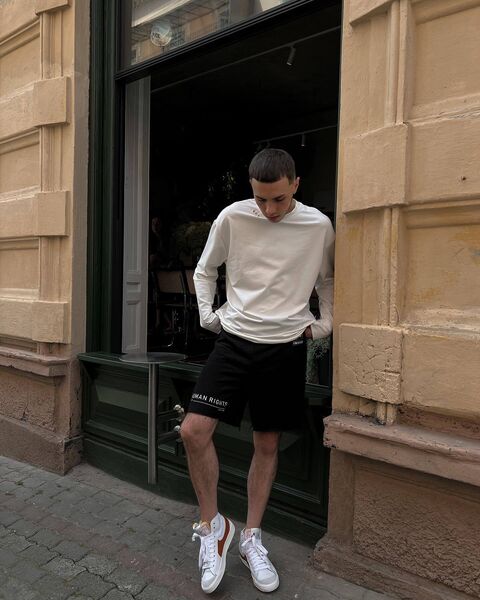 Білий лонгслів Human Eye