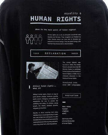 Чорний лонгслів Droits Humains