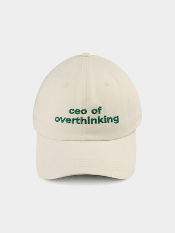 Бежева кепка Ceo of overthinking